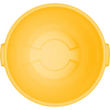 Carlisle Bronco Yellow Round Waste Container, 32 Gallon