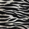 Zebra White Small Stripe Velboa Fur Zebra Animal Short Pile Fabric,