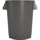 Carlisle Bronco Gray Round Waste Container, 44 Gallon