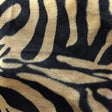 Zebra Brown Velboa Fur Zebra Animal Short Pile Fabric,