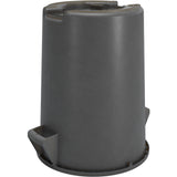Carlisle Bronco Gray Round Waste Container, 44 Gallon