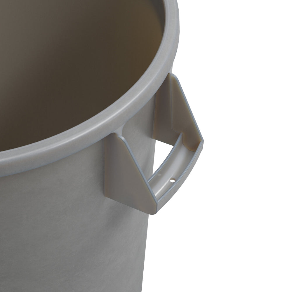 Carlisle Bronco Gray Round Waste Container, 55 Gallon