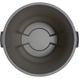 Carlisle Bronco Gray Round Waste Container, 55 Gallon