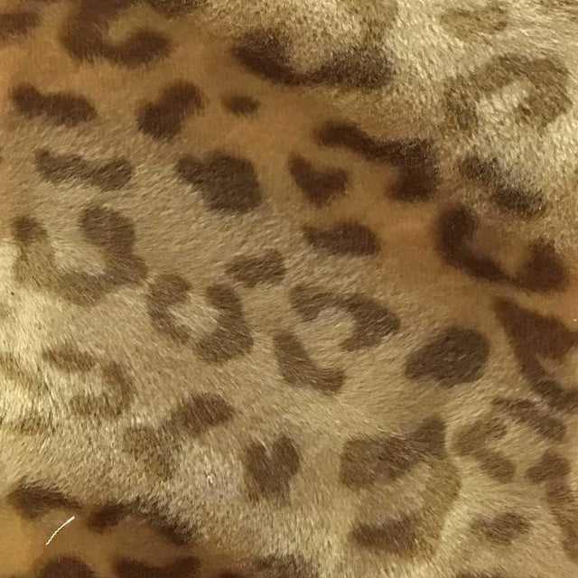 Baby Leopard Camel Velboa Fur Leopard Animal Short Pile Fabric,