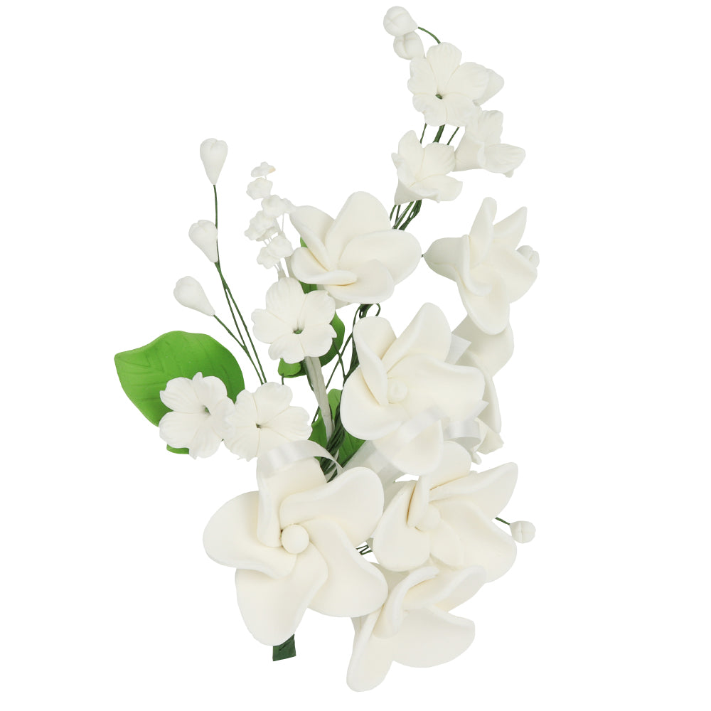 O'Creme White Plumeria Spray Gumpaste Flowers
