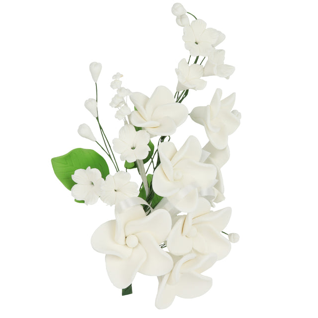 O'Creme White Plumeria Spray Gumpaste Flowers