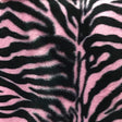 Zebra Pink Small Stripe Velboa Fur Zebra Animal Short Pile Fabric,