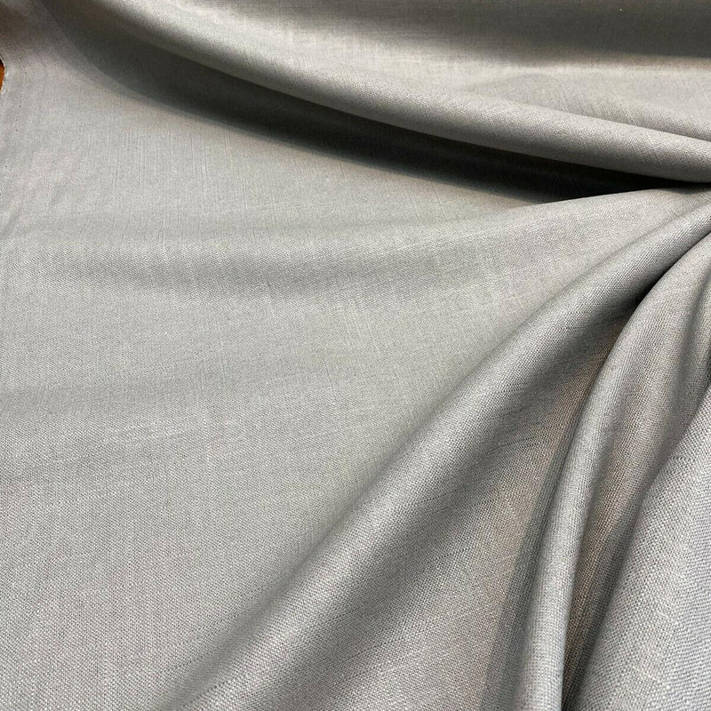 Jefferson Linen Linen Fabric - Flint Gray, Woven, 54" Width (By The Yard)