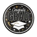 9" Congrats Grad Round Paper Dinner Plates 25 Count