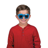 Vibrant Color Brick Party Sunglasses - 12 Pc. for Fun Events