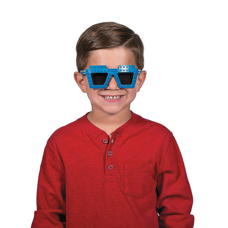 Vibrant Color Brick Party Sunglasses - 12 Pc. for Fun Events