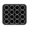 Pavoni Cookmatic PIASTRA-56 Round Plates, 16 Cavities