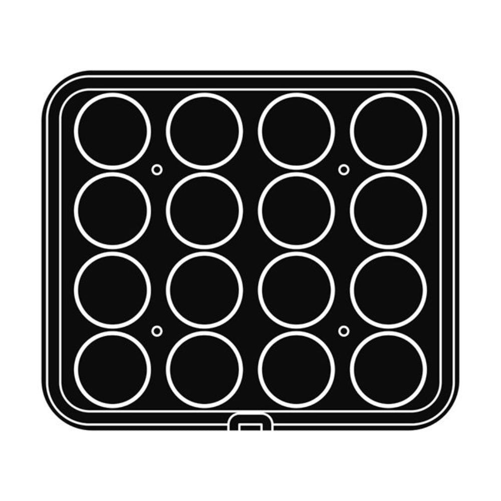 Pavoni Cookmatic PIASTRA-56 Round Plates, 16 Cavities