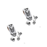 1 1/2" Skeleton Hands Sticker Roll 100 Pc.