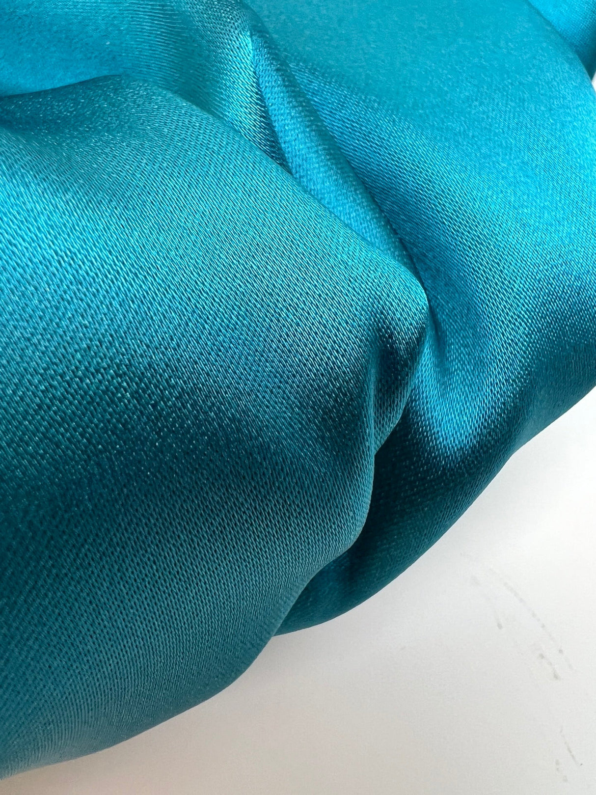 Blue Satin Stretch Fabric