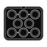 Pavoni Cookmatic PIASTRA-F Festooned Round Plates, 8 Cavities