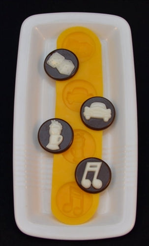 1950'S Theme Assortment Flexible Chocolate Mold - CM159