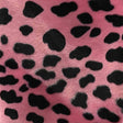 Pink Black Velboa Fur Dalmatian Dog Animal Short Pile Fabric,