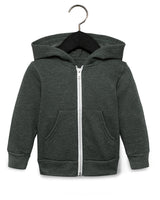 Bella + Canvas® Toddler Sponge Fleece Full Zip Hooded Sweatshirt