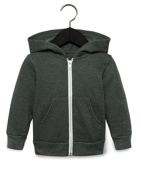 Bella + Canvas® Toddler Sponge Fleece Full Zip Hooded Sweatshirt