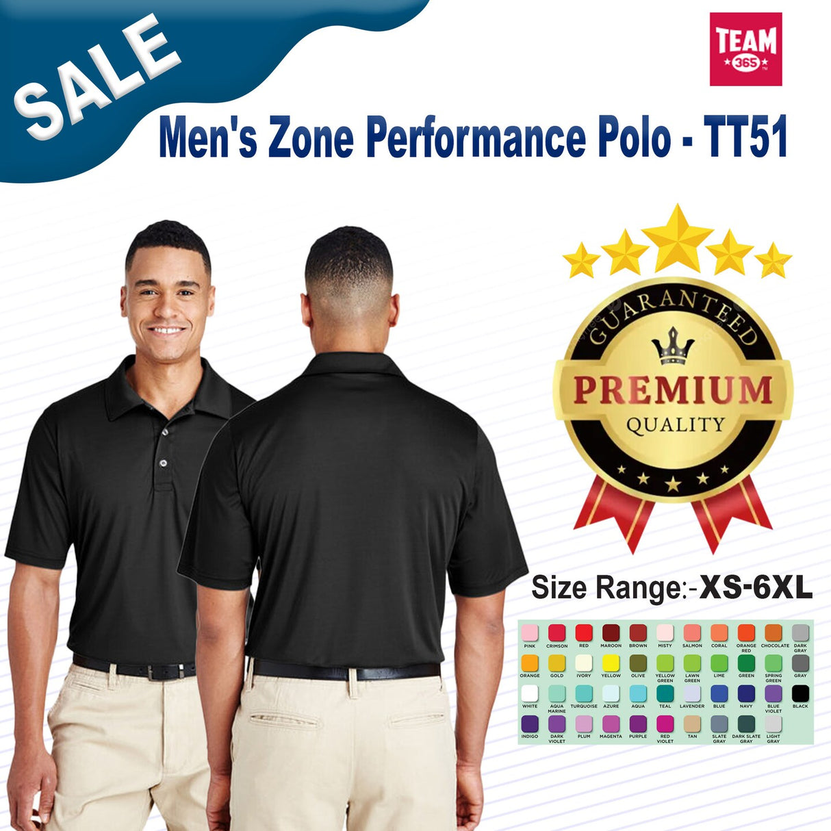 Team 365® Men's Zone Performance Polo