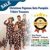 Christmas Pajamas Sets Pumpkin T-Shirt Trousers