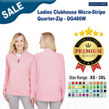 Devon & Jones®  Ladies Clubhouse Micro-Stripe Quarter-Zip