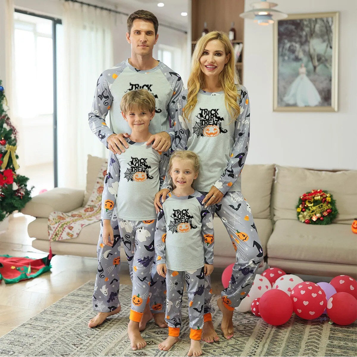 Christmas Homewear Set Top & Stripe Pants