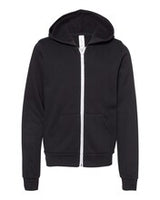 BELLA + CANVAS® Youth Sponge Fleece Full-Zip Hoodie - 3739Y