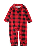 Christmas Checked Print Pajamas Sets Dress Shirt Trousers