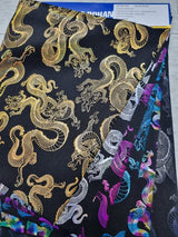 Nylon Spandex Asian Dragon Hologram Fabric 60"