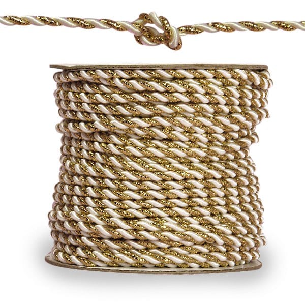 Royal Twisted Cord Gold / White Color 1 / ROLL