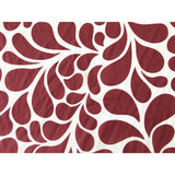 African Print Stretch Cotton Satin Fabric - Rusty Red, White Mimi, 58" Width (1 Yard)