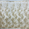 1 Yard Beaded Floral Lace Fabric Embroidered on Polyester Net Mesh 51 inch Width