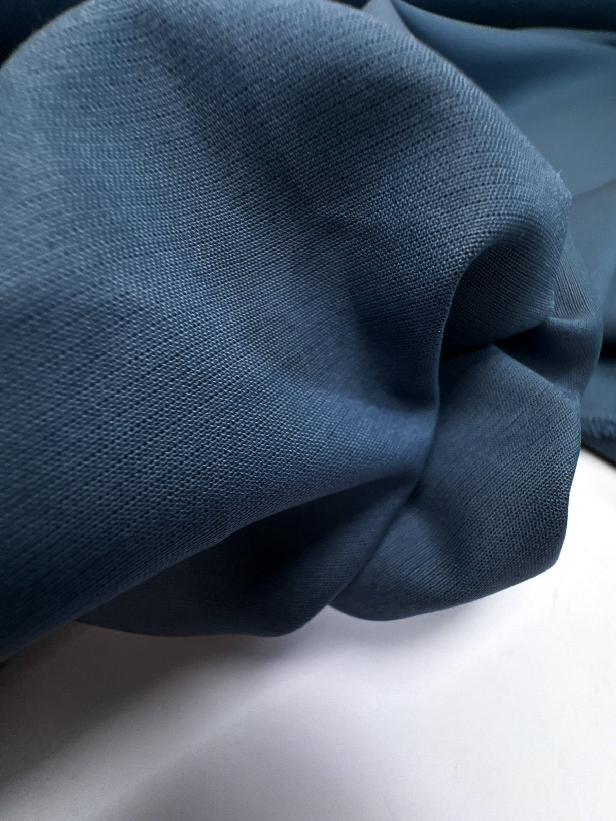 Cotton Elastane Suit Fabric Blue
