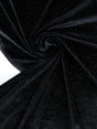 Black Velour Knitted Polyamide Stretch Fabric