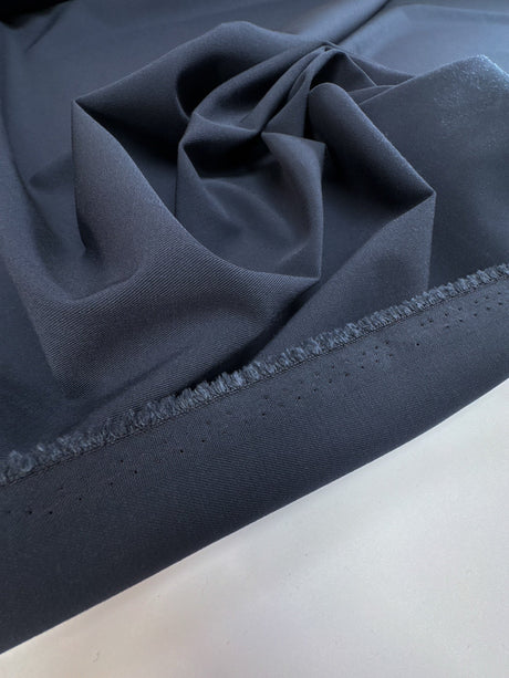 Blue Polyester Viscose Twill