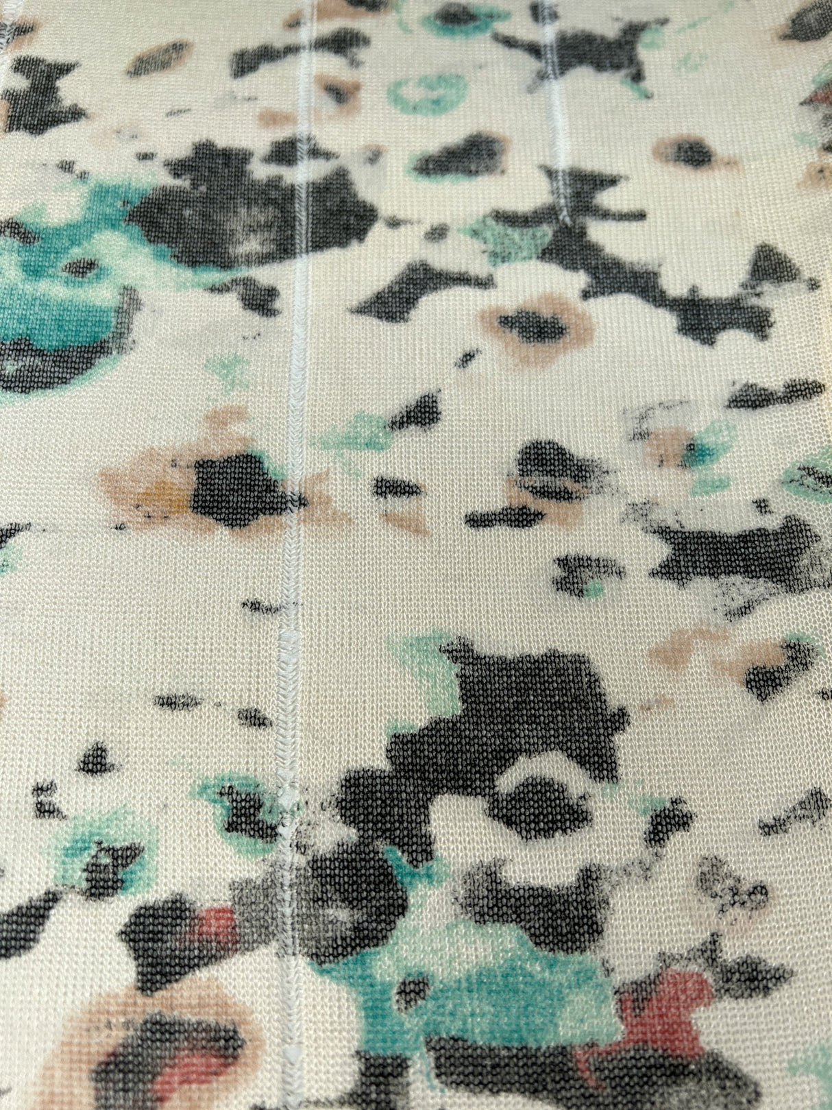 Cotton Knit Printed Brown Beige
