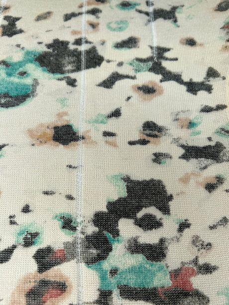 Cotton Knit Printed Brown Beige