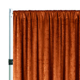 Velvet Backdrop Drape Panel 14 ft x 57 in Rust/Burnt Orange