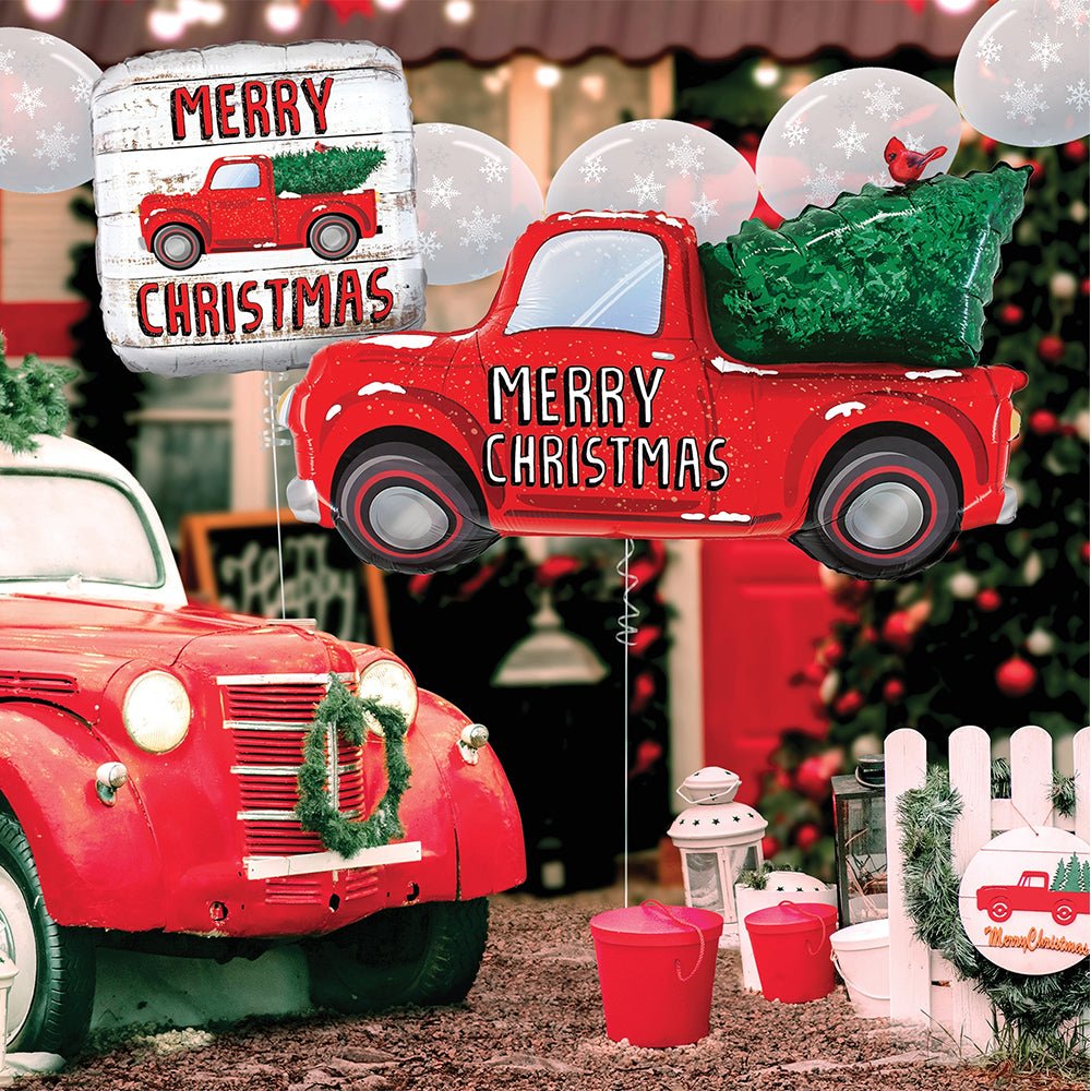 Christmas Truck Foil Balloon