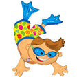 Foil Balloon Diving Swimmer Boy 47 Inch