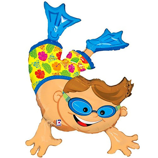 Foil Balloon Diving Swimmer Boy 47 Inch