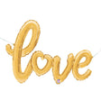 Foil Balloon Love Script Gold