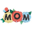 Foil Balloon Mom Butterfly Flowers 47 Inch