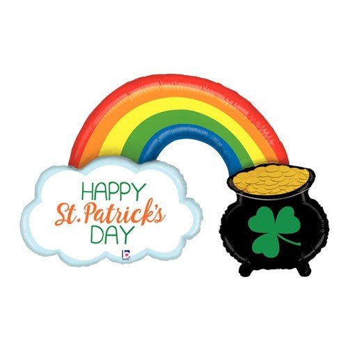 St. Pats Pot Of Gold Foil Balloon