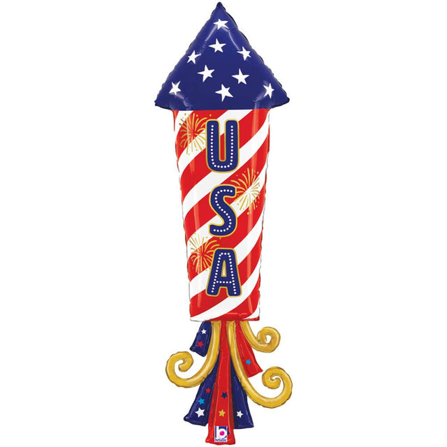 USA Patriotic Firework Foil Balloon