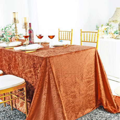 Seamless Rectangular Ice Crushed Velvet Tablecloth
