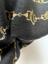 Polyester Crepe Printed Beige & Black