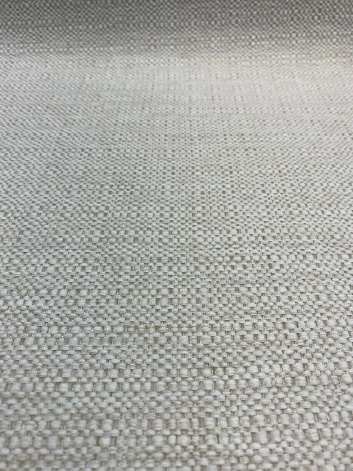 Sampson Chenille Performance Upholstery Fabric - Sea Salt White, Solid, 58" Width (1 Yard)